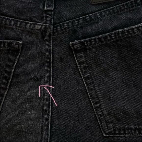 NWT GRLFRND Helena High Rise Cutoff Shorts Washed Black Raw Hem - Picture 12 of 12